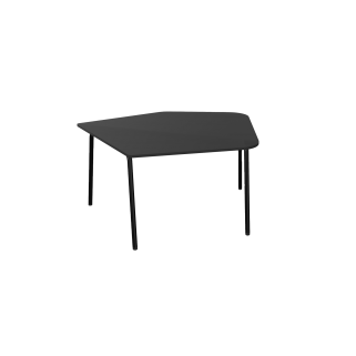FourReal 741 Flake five sided black table with four black legs