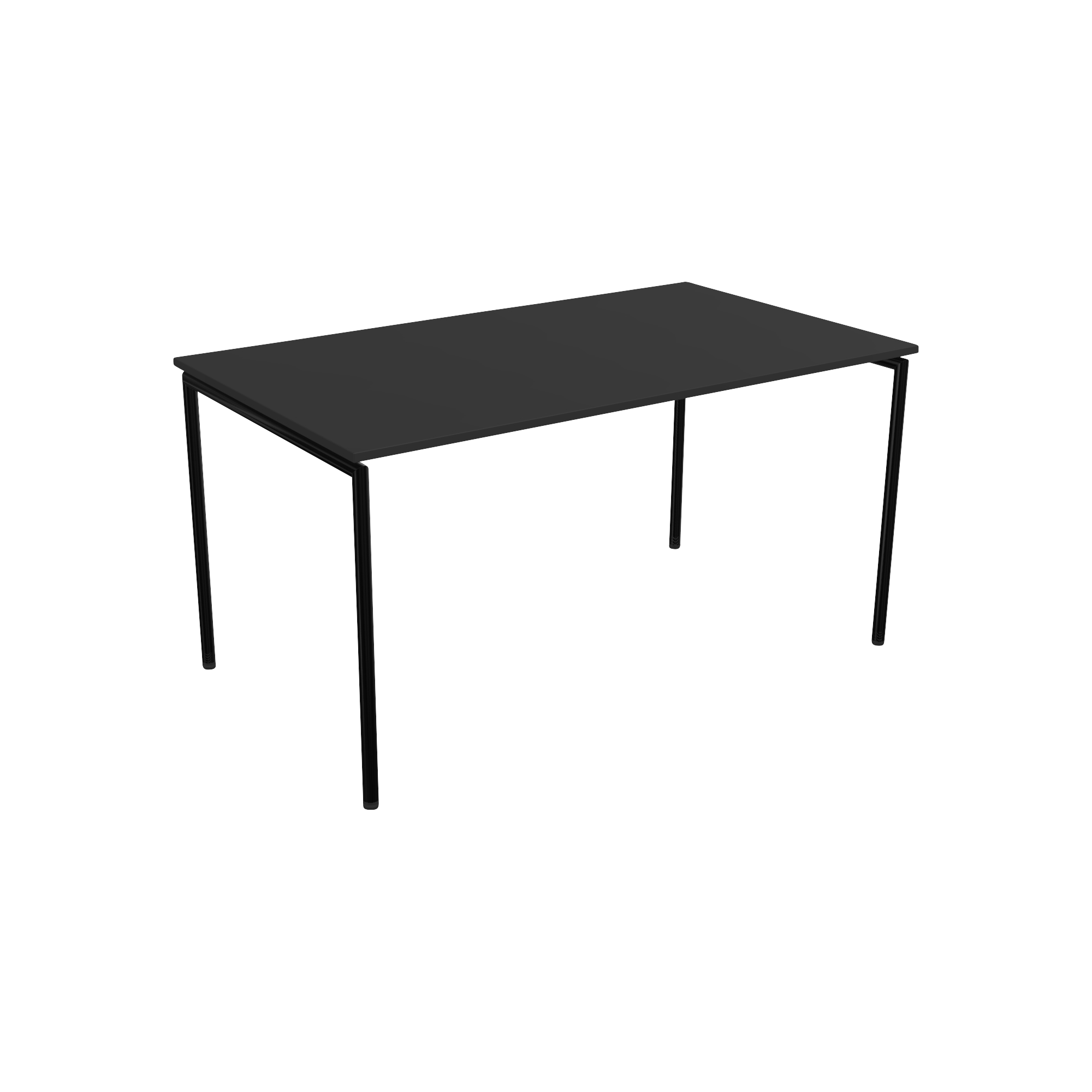 rectangular black table wtih 4 legs