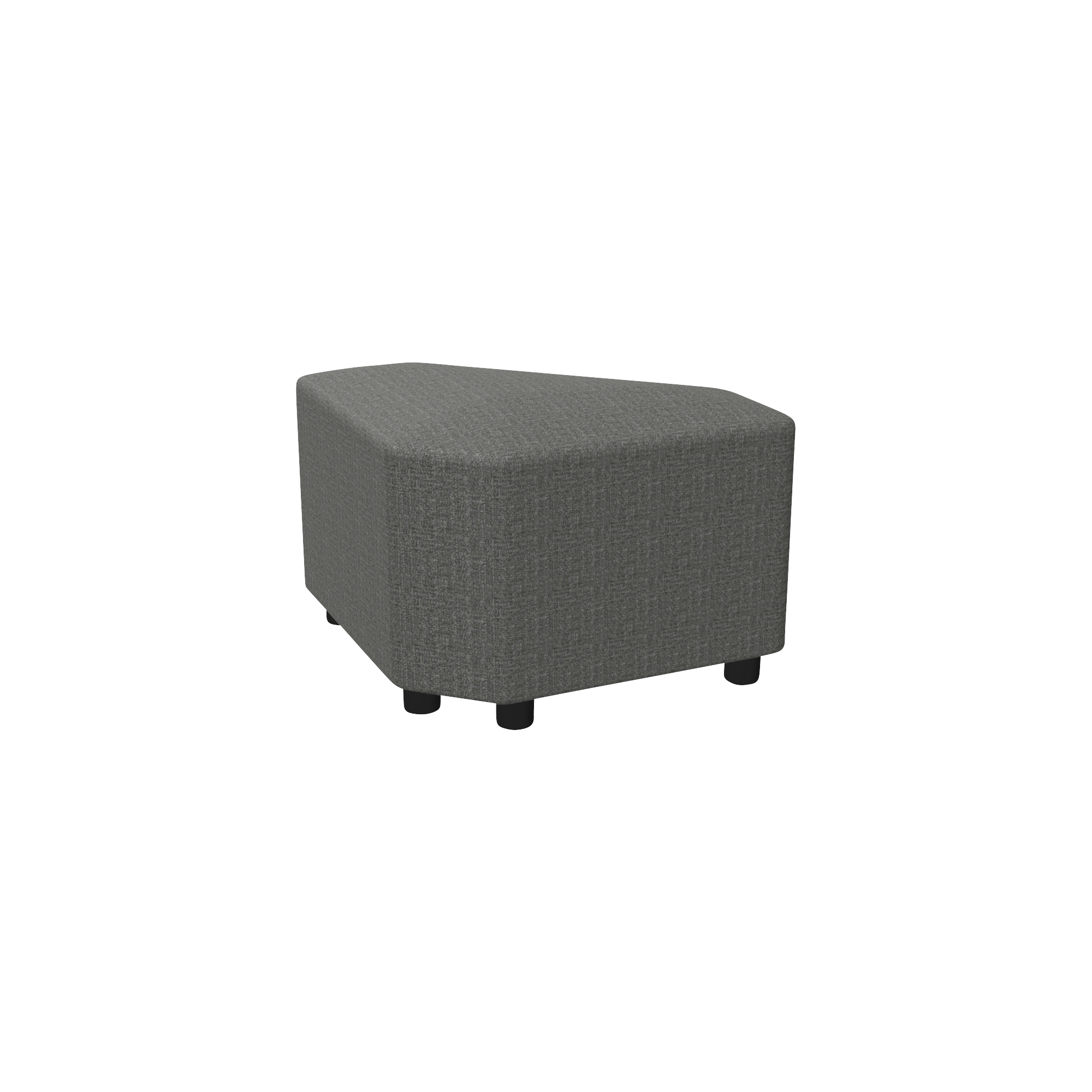 triangular shaped ottomon with casters