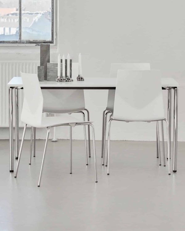 White canteen furniture and chairs