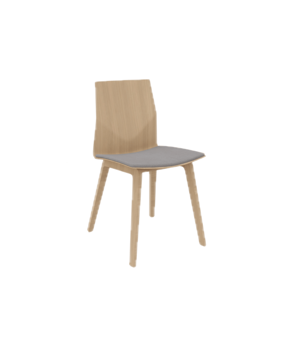 Cast2 Four - Wood shell - new sqaure Plywood Frame - Seat Upholstered Background Removed