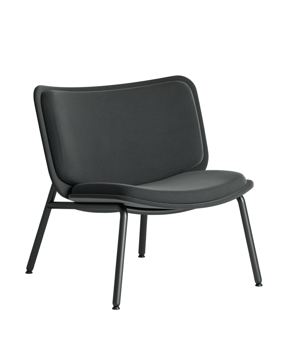 A black lounge chair