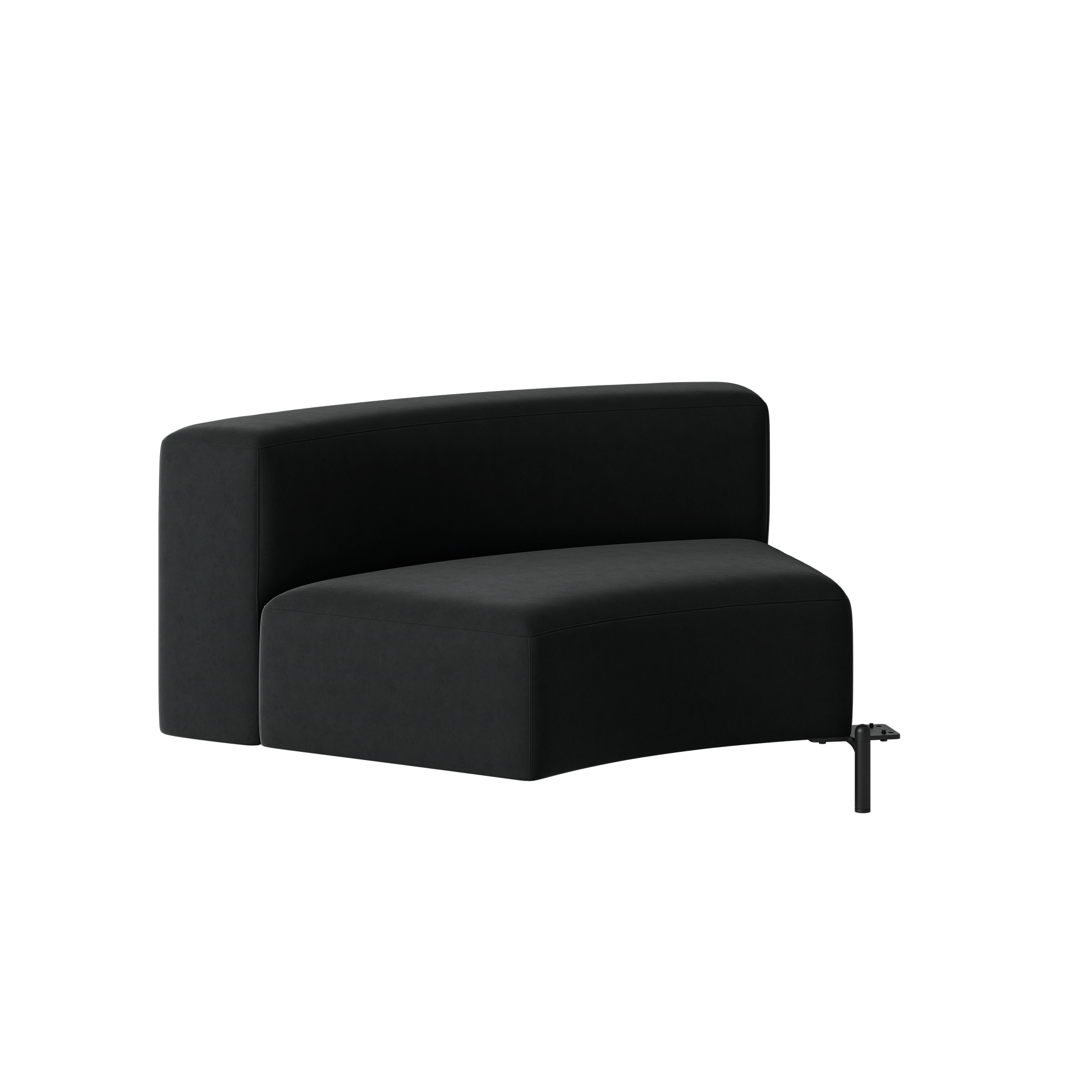 A black lounge chair