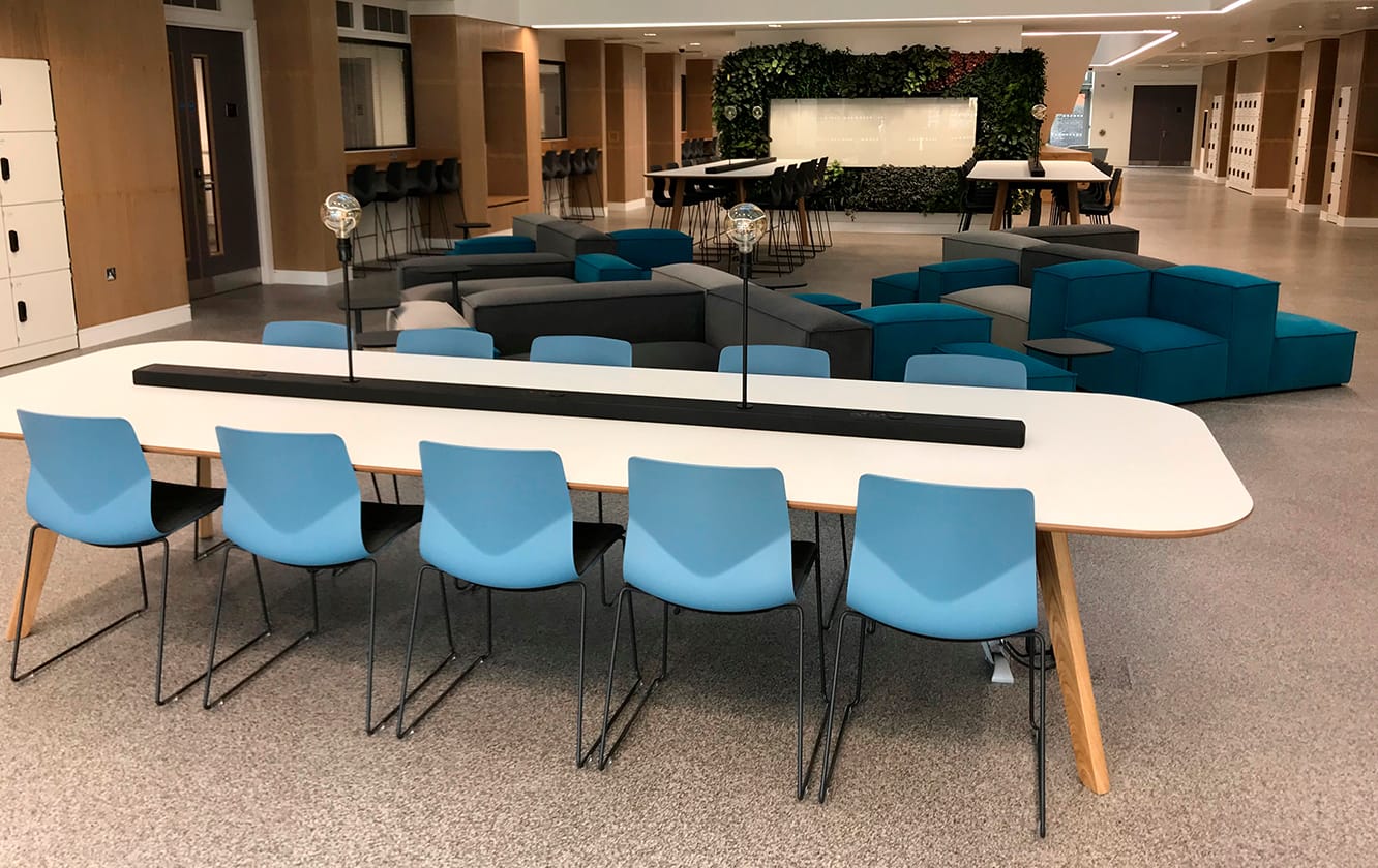 A room with Ocee and Four Design table and chairs in it at Coventry University