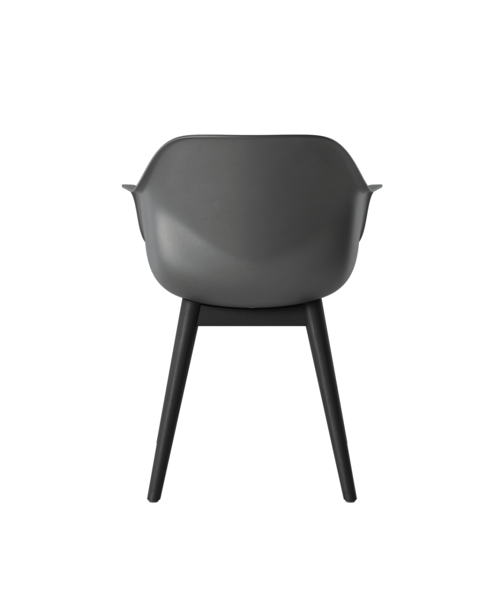 OCEE&FOUR – Chairs – FourMe 44 – Plastic shell - Black Oak Frame - Packshot Image 2 Large