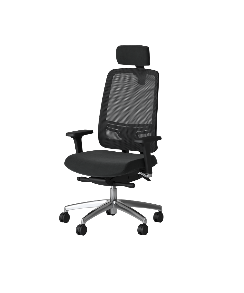 OCEE DESIGN - ABM1 - Absolute task chairwith black frame and mesh back with integral lumbar 1