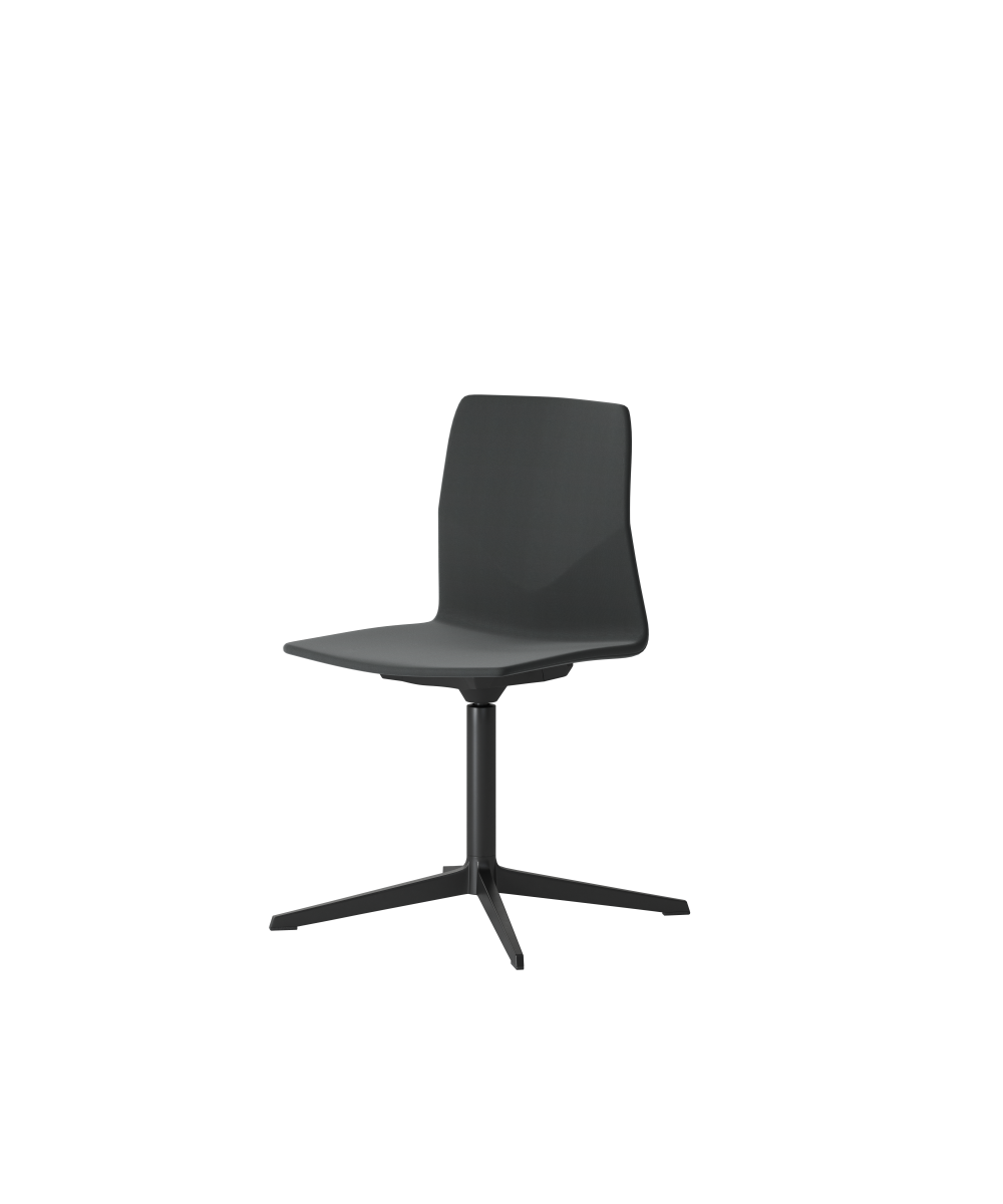 OCEE&FOUR – Chairs – FourCast 2 Evo – Plastic shell - Fully Upholstered - Aluminium Frame - Swivel Frame - Packshot Image 1