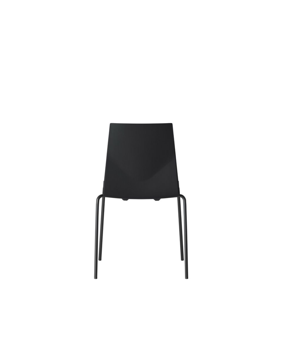 OCEE&FOUR – Chairs – FourCast 2 Four – Black Veneer Shell - Packshot Image 1 Large