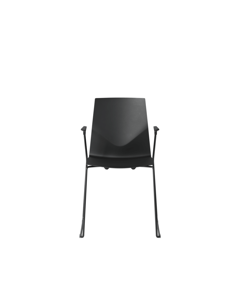 OCEE&FOUR – Chairs – FourCast 2 Line – Plastic shell - Armrest - Skid Frame - Packshot Image 1 Large