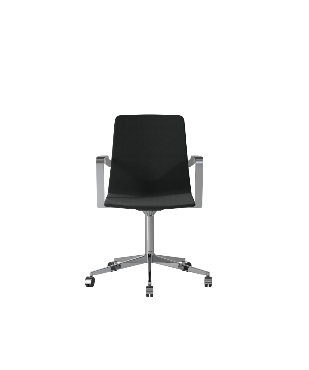 OCEE&FOUR – Chairs – FourCast 2 XL_XL Plus – Plastic shell - Fully Upholstered - Aluminium Frame - Swivel Frame - Castors - Packshot Image 1
