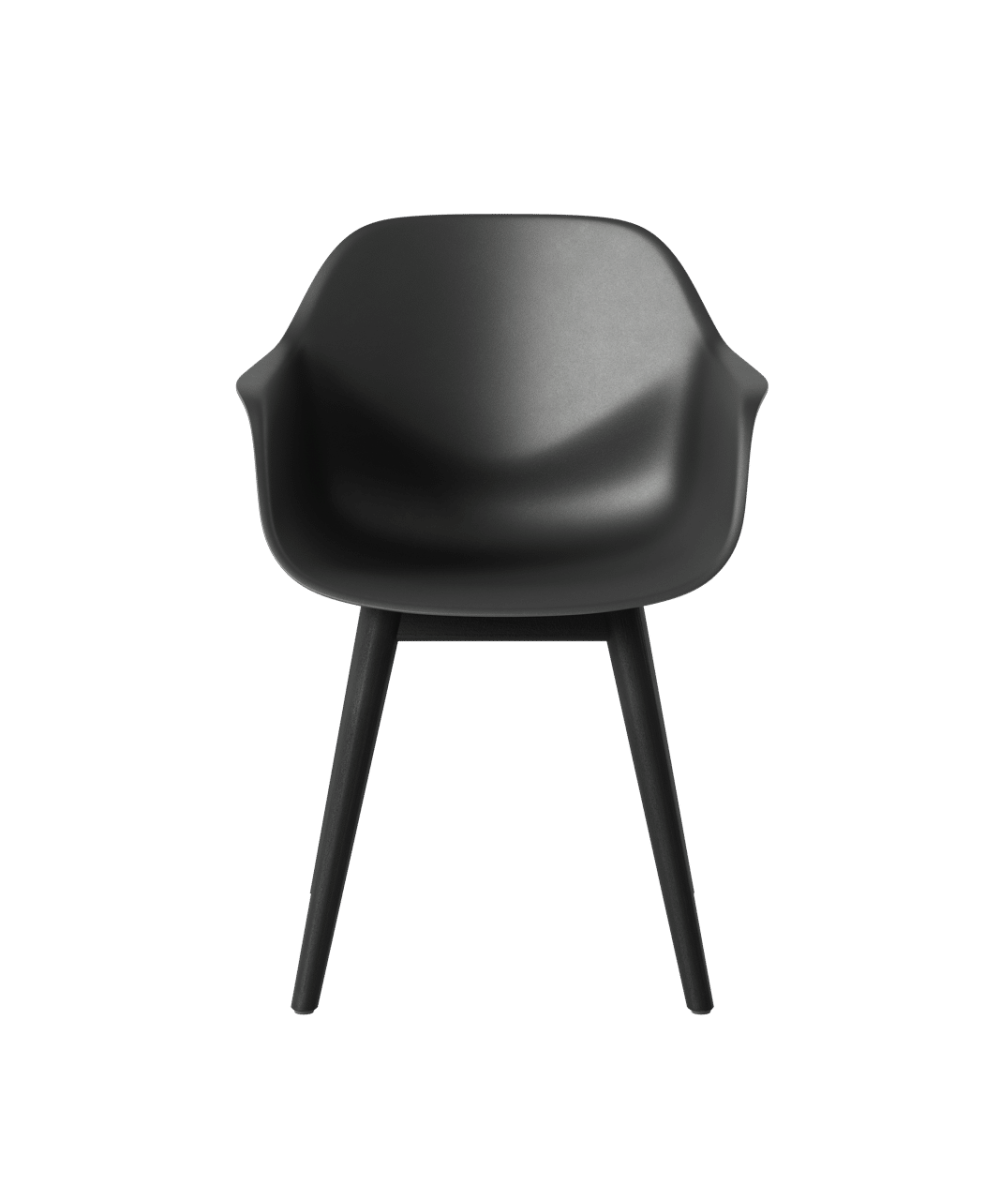 OCEE&FOUR – Chairs – FourMe 44 – Plastic shell - Black Oak Frame - Packshot Image 4 Large