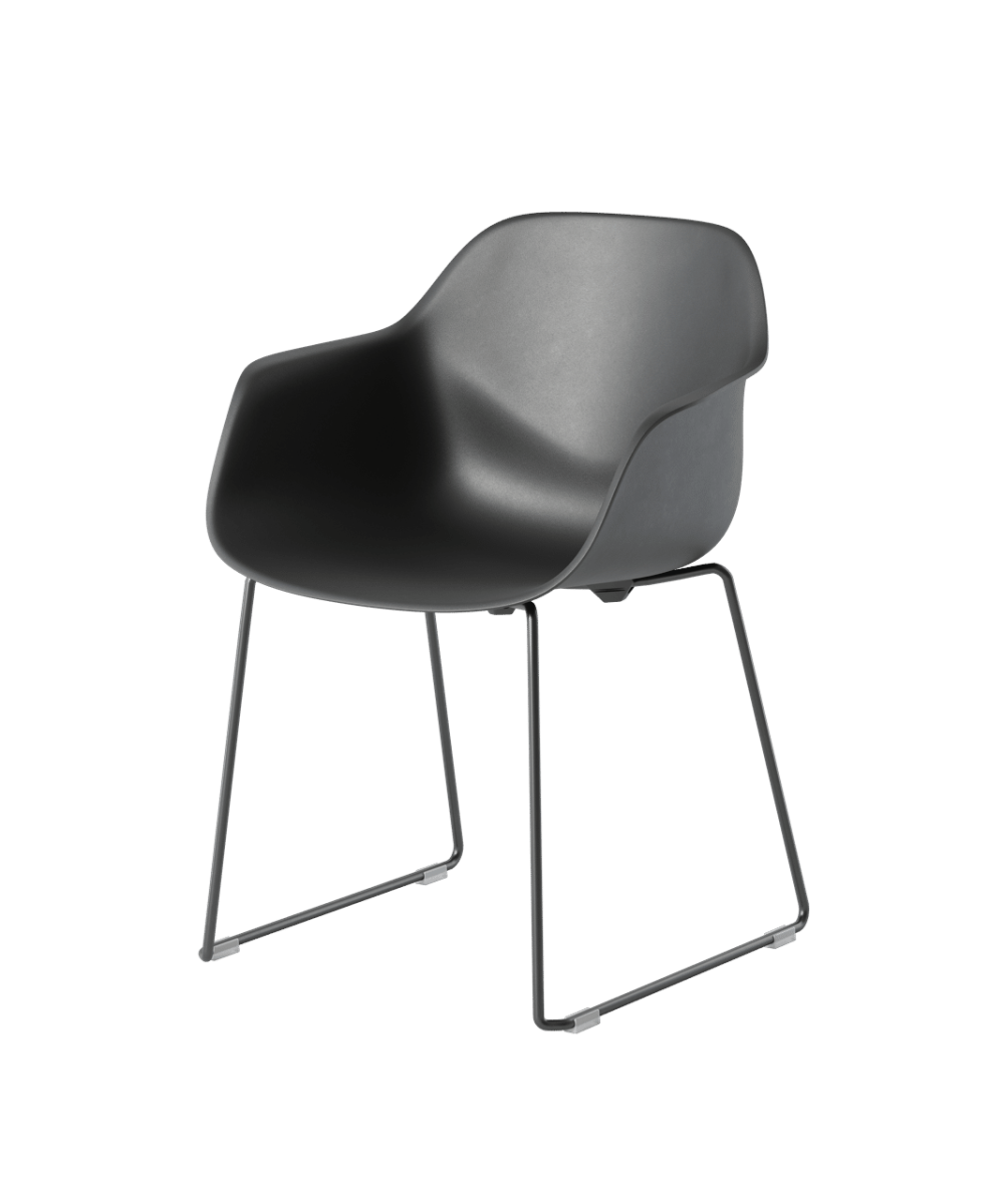 OCEE&FOUR – Chairs – FourMe 88 – Plastic shell - Skid Frame - Packshot Image 1 Large