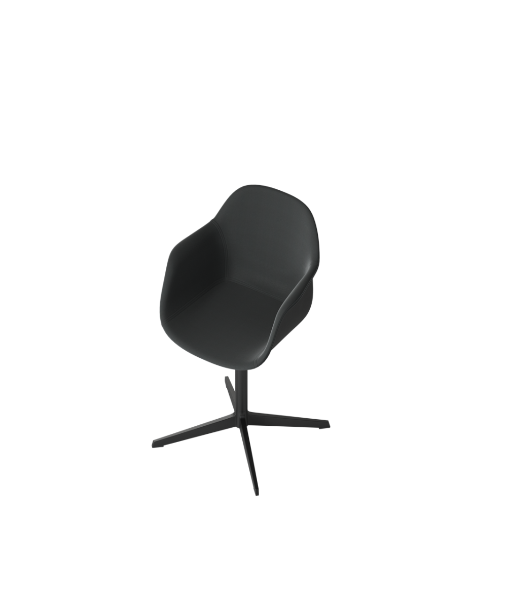 OCEE&FOUR – Chairs – FourMe Lounge – Inner Upholstery - Aluminium 4-star Base - Return - Packshot Image 4 Large
