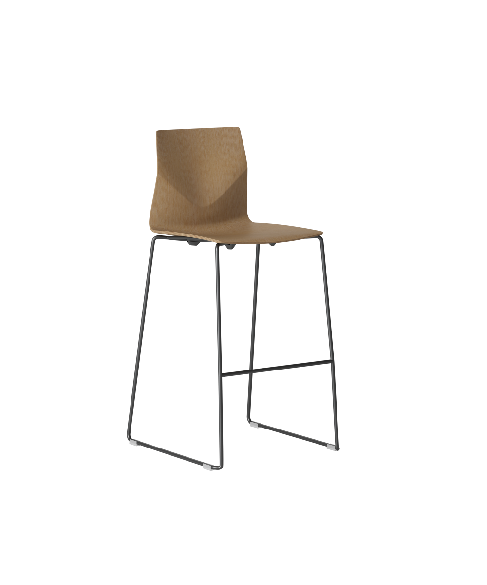 OCEE_FOUR – Chairs – FourCast 2 High – Plastic shell - Veneer - Packshot Image 3