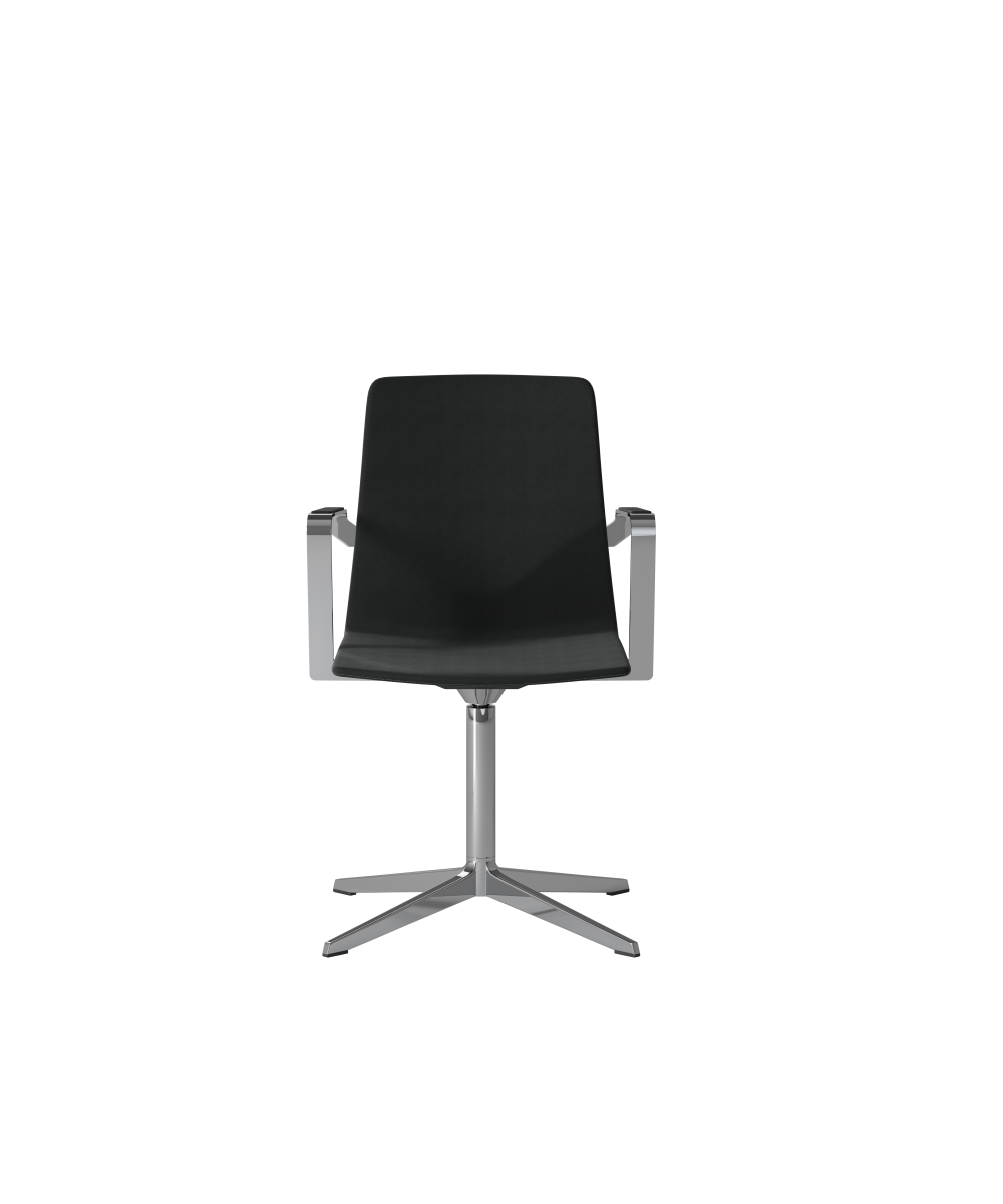 OCEE_FOUR – Chairs – FourCast 2 XL_XL Plus – Leather armpad - Plastic shell - Fully Upholstered - Aluminium Frame - Swivel Frame - Packshot Image 1