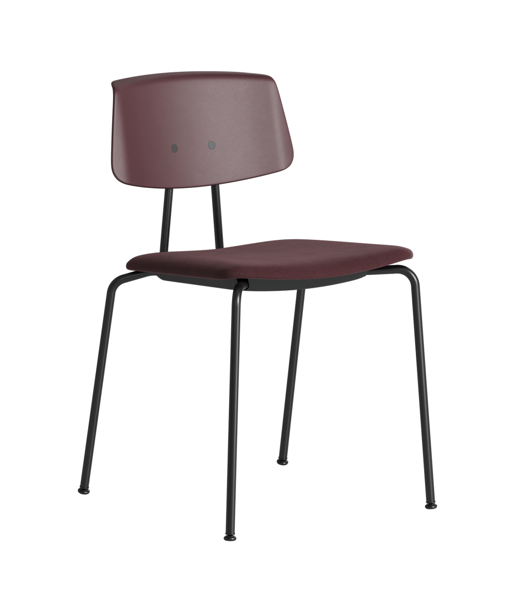 The Share Basic 20 chair with a black frame and a purple seat.