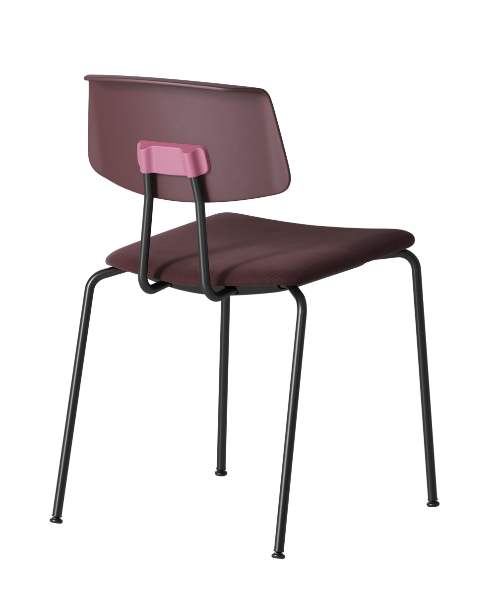The Share Basic 70 chair with a black frame and a purple seat.