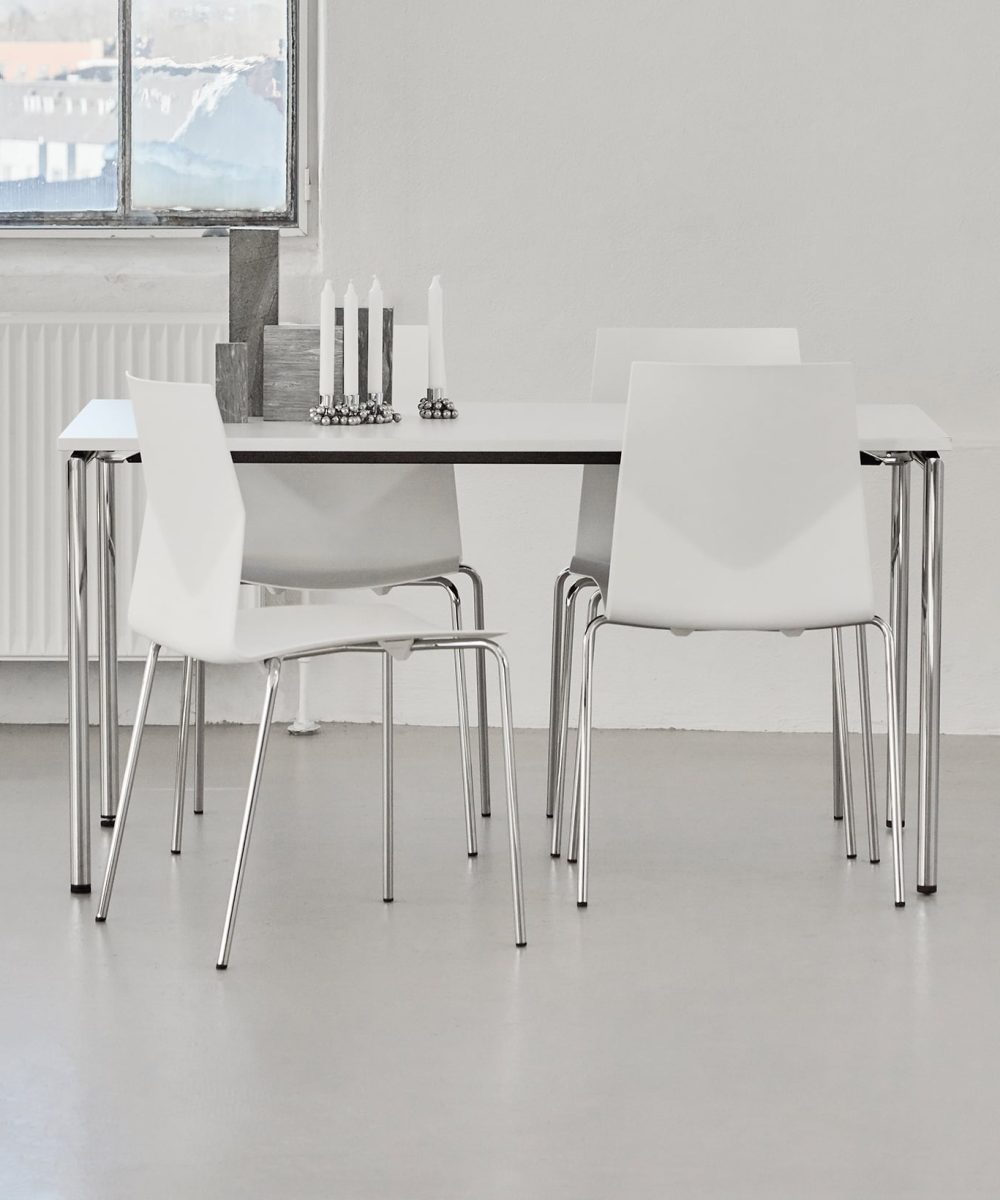 White canteen furniture and chairs